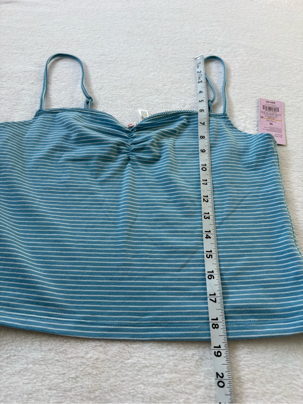 Target Blue Striped Ruched Camisole - Picture 7 of 10